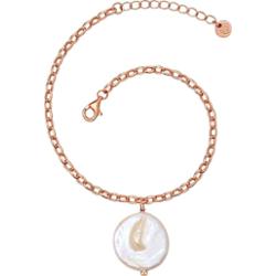 Glanzstücke München Srebrna bransoleta srebro wysokiej próby Perła hodowlana słodkowodna różowe złoto Bransoletki 1 ct Damski