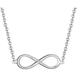 Lulu & Jane Infinity Srebro wysokiej pr óby Brylant Naszyjniki 1 ct Damski