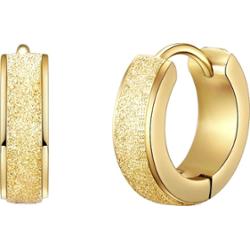 EASTSIDE Kolczyki kreole ze stali szlachetnej Stal szlachetna żółte złoto 1 ct Damski