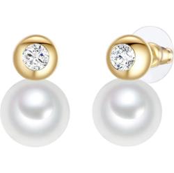 Lulu & Jane Mosiadz Kryształ szklany Sztuczna perła Kolczyki 1 ct Damski