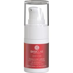 BasicLab Emulsyjne serum z 0,5% czystego retinolu, 4% witaminy c, CBD i koenzymem Q10 Odnowa i Stymulacja Serum nawilżające 15 ml