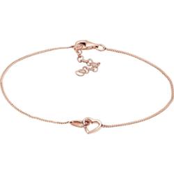 Elli Damskie serce splecione połączenie w pozłacanym różowym złotem srebrze 925 Sterling Silver Bransoletki 1 ct