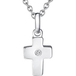 Lulu & Jane Krzyżyk Srebro wysokiej pr óby Brylant Naszyjniki 1 ct Damski