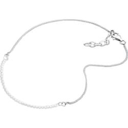 Elli Damska bransoletka na kostkę z koralikami szklanymi w srebrze próby 925 Sterling Silver Naszyjniki 1 ct Damski