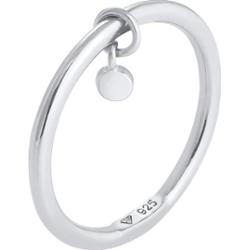 Elli Damski pierścionek okrągła płytka Basic Minimal srebro 925 Sterling Silver Pierścionki 1 ct