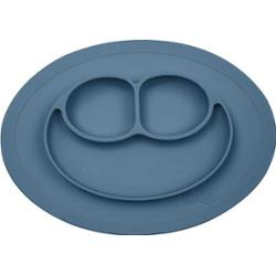EZPZ EZPZ Silikonowy talerzyk z podkładką mały 2w1 Mini Mat ciemny niebieski Akcesoria 1 ct