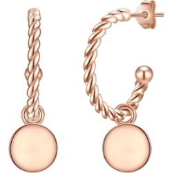 Glanzstücke München Kolczyki z Srebro wysokiej próby w Różowy złoty Kolczyki koła 1 ct Damski