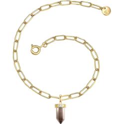 Glanzstücke München Srebrna bransoleta srebro wysokiej próby Cyrkonia żółte złoto Bransoletki 1 ct Damski