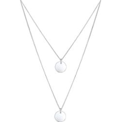 Elli Damski wisiorek dwuwarstwowy z zawieszką ze srebra próby 925 Sterling Silver Naszyjniki 1 ct