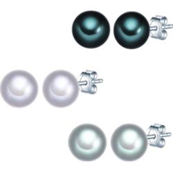 Valero Pearls Kolczyki sztyfty z perłą srebro wysokiej próby Perła hodowlana słodkowodna srebrny 1 ct Damski