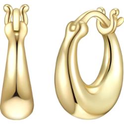 Glanzstücke München Kolczyki z Srebro wysokiej próby w Żółte złoto Kolczyki koła 1 ct Damski