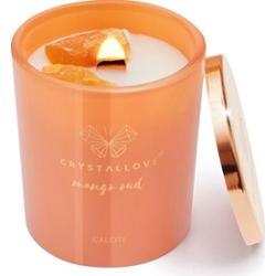 Crystallove Świeca sojowa z kalcytem mango oud Świeczki 1 ct