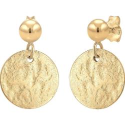 Elli Damskie kolczyki zawieszki płytka młotkowana Vintage Antique Look w srebrze 925 Sterling Silver Kolczyki 1 ct