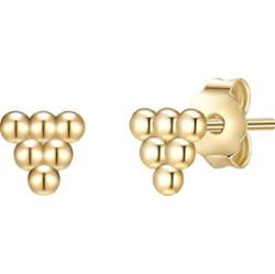 Glanzstücke München Srebrne kolczyki sztyfty srebro wysokiej próby żółte złoto Kolczyki 1 ct Damski