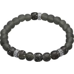 KUZZOI Męskie koraliki szklane Oliwka ze srebra próby 925 Sterling Silver Biżuteria męska 1 ct