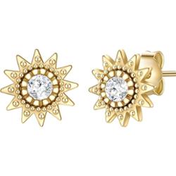 Glanzstücke München Kolczyki Słońce z Srebro wysokiej próby w Żółte złoto 1 ct Damski
