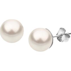 Nenalina Damskie kolczyki sztyfty z syntetyczną perłą, srebro próby 925 Sterling Silver Kolczyki 1 ct