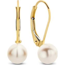 Beloro Kolczyki typu creole Beloro Jewels Monte Napoleone Perla złoty - 9-karatowe złoto 1 ct Damski