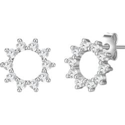 Glanzstücke München Kolczyki Kwiat/okrag z Srebro wysokiej próby w Srebrny 1 ct Damski