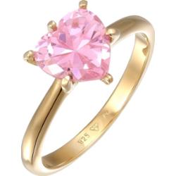 Elli Damski soliter zaręczynowy miłość z cyrkonią kryształami w srebrze 925 Sterling Silver Pierścionki 1 ct