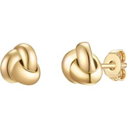 Trilani Srebrne kolczyki sztyfty srebro wysokiej próby żółte złoto Kolczyki 1 ct Damski