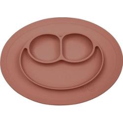 EZPZ EZPZ Silikonowy talerzyk z podkładką mały 2w1 Mini Mat brązowy Akcesoria 1 ct