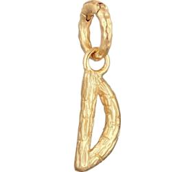 Elli Damska zawieszka Litera D Organic Look ze srebra próby 925 Sterling Silver pozłacanego Kolczyki koła 1 ct Damski