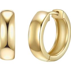 Glanzstücke München Kolczyki z Srebro wysokiej próby w Żółte złoto Kolczyki koła 1 ct Damski