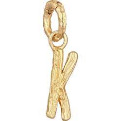 Elli Damska zawieszka Litera K Organic Look w pozłacanym srebrze próby 925 Sterling Silver Kolczyki koła 1 ct Damski