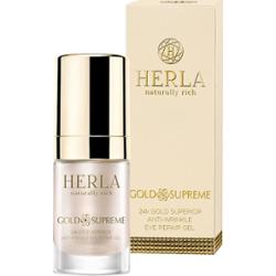 HERLA Gold Supreme 24K Gold Superior Anti-Wrinkle Eye Repair Gel Żele do mycia twarzy 15 ml