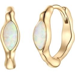 Glanzstücke München Kolczyki Srebro wysokiej próby Żółte złoto Kolczyki koła 1 ct Damski