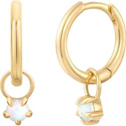 Glanzstücke München Srebrne kolczyki kreolki Srebro wysokiej próby Żółte złoto Kolczyki koła 1 ct Damski