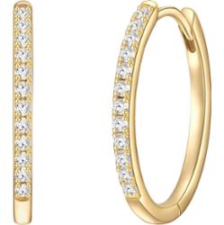 Glanzstücke München Kolczyki z Srebro wysokiej próby w Żółte złoto Kolczyki koła 1 ct Damski