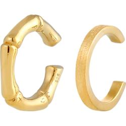 Elli Damski Zestaw nausznic Bambus Minimal Basic Summer w srebrze 925 Sterling Silver Kolczyki 1 ct