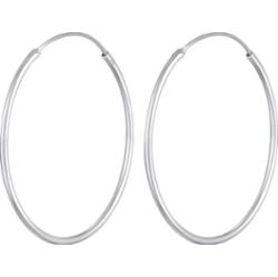 Elli Damskie kolczyki kreole Basic Classic ze srebra próby 925 Sterling Silver Kolczyki koła 1 ct