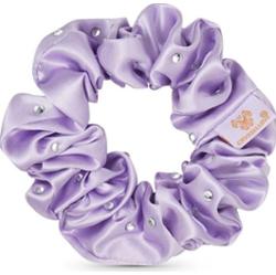 Crystallove Gumka do włosów z jedwabiu z kryształkami – lilac Gumki do włosów 1 ct Damski