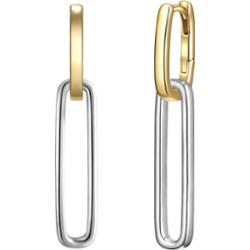 Glanzstücke München Kolczyki z Srebro wysokiej próby w Srebrny/żółte złoto 1 ct Damski