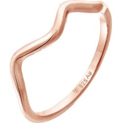 Elli Damskie fale Minimal Geo Trend w srebrze 925 Sterling Silver Pierścionki 1 ct