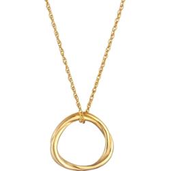Elli Ladies Statementkette Fashionable circle Organic Look Geo w 925 Sterling Silver Naszyjniki 1 ct Damski