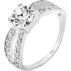 Elli Damski pasjans Glamorous z kryształem ze srebra próby 925 Sterling Silver Pierścionki 1 ct