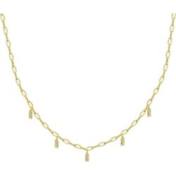 Glanzstücke München Naszyjnik srebrny srebro wysokiej próby żółte złoto Naszyjniki 1 ct Damski