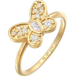 Elli Damski symbol Motyla mieniący się cyrkoniami w srebrze próby 925 Sterling Silver Pierścionki 1 ct
