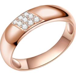Rafaela Donata Srebrny pierścionek srebro wysokiej próby Cyrkonia różowe złoto Pierścionki 1 ct Damski