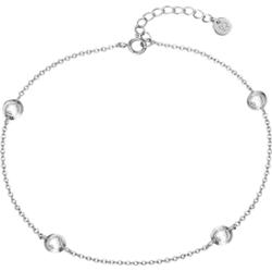 Glanzstücke München Srebrna bransoletka na stopę srebro wysokiej próby Cyrkonia srebrny Bransoletki na nogę 1 ct Damski