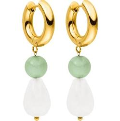 Purelei Purelei Kolczyki Clear Quartz Drop Kolczyki koła 1 ct Damski