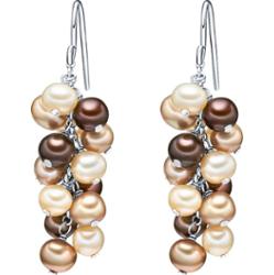 Valero Pearls Kolczyki wiszące z perłą srebro wysokiej próby Perła hodowlana słodkowodna srebrny 1 ct Damski