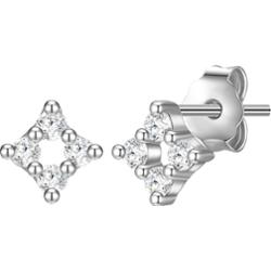 Glanzstücke München Kolczyki Kwadrat z Srebro wysokiej próby w Srebrny 1 ct Damski