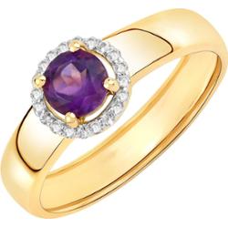 Rafaela Donata Pierścionek Srebro wysokiej próby Żółte złoto Pierścionki 1 ct Damski