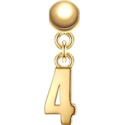 Glanzstücke München Charm Cyfra 4 Srebro wysokiej próby Żółte złoto Wisiorki 1 ct Damski