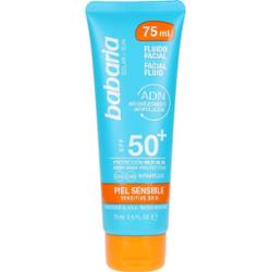 Babaria Płyn do twarzy z aloesem do skóry wrażliwej SPF 50+ Ochrona przeciwsłoneczna 75 ml